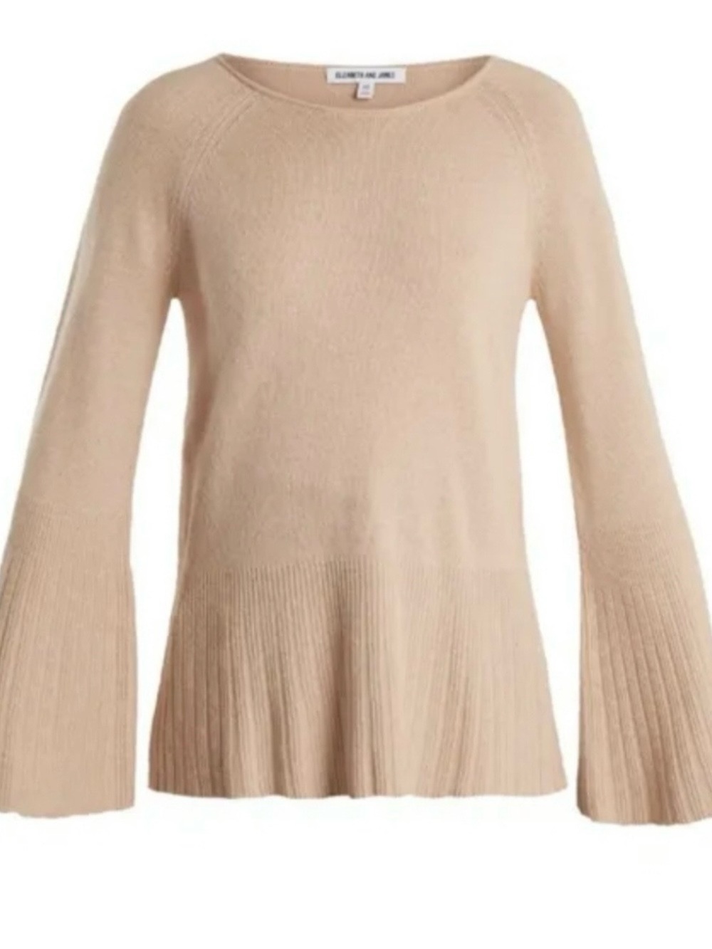 NWT Elizabeth and James Wool & Cashmere Sweater with Fluted Sleeves Sz L $325